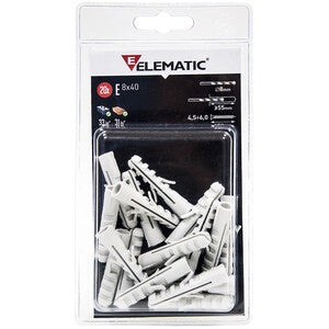 Q.TA'. 10 ELEMATIC BLISTER TASSELLO E/VA 6X30 MM VITE 15+15 Q.TA*