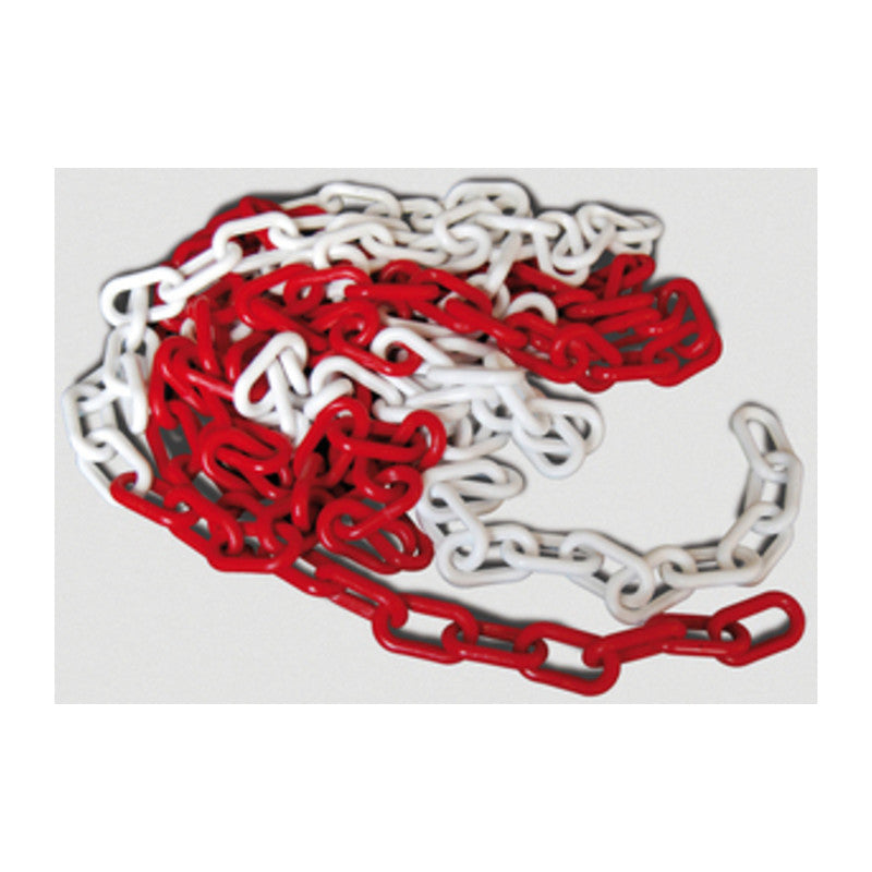 Q.TA' 1 CATENA PLASTICA BIANCO ROSSO D 8 MM DA 25 M