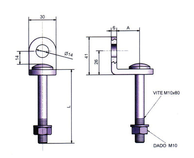 POTENT OCCHIOLO FISSO ACC PER LUCCHETTO 26/74 MM