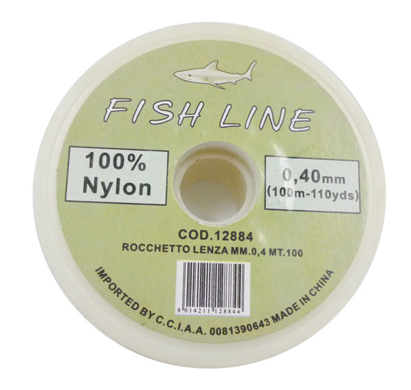 Q.TA'. 12 LENZA IN NYLON D 0,4 MM ROCCHETTO 100 M