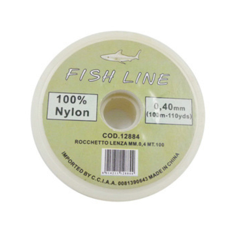 Q.TA' 12 LENZA IN NYLON P/PESCA D 0,4MM ROCCHETTO 100M