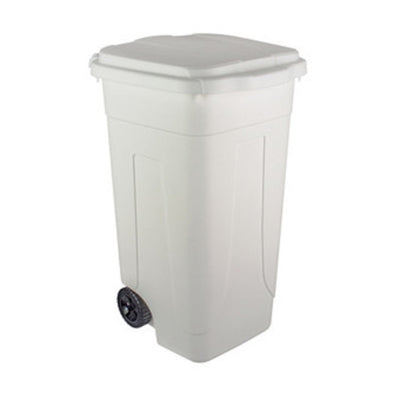 Q.TA' 1 PATTUMIERA 80 L C/RUOTE BIANCO