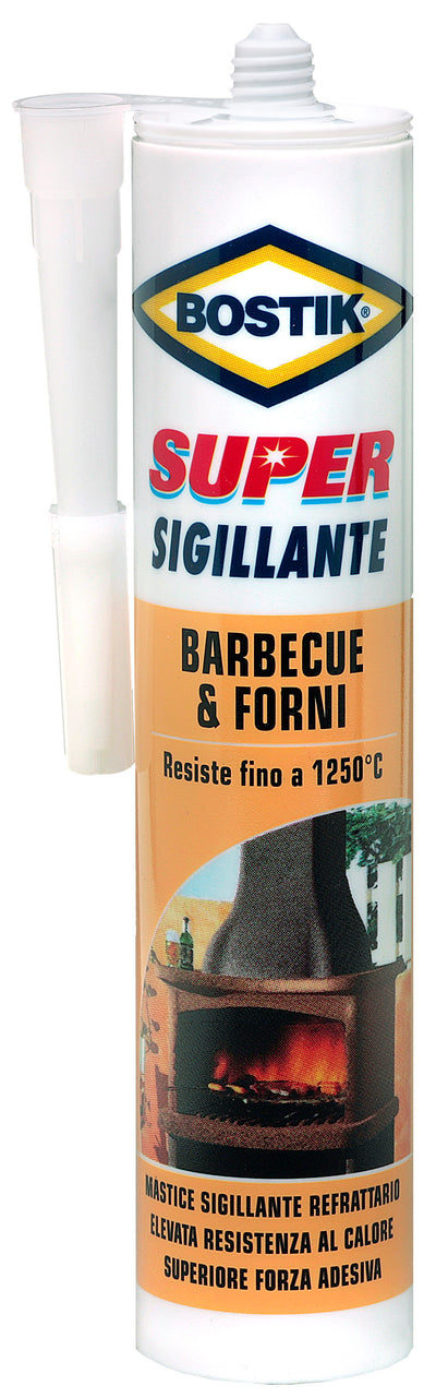 Q.TA'. 12 BOSTIK SIGILLANTE BARBECUE FORNI 530 G CARTUC