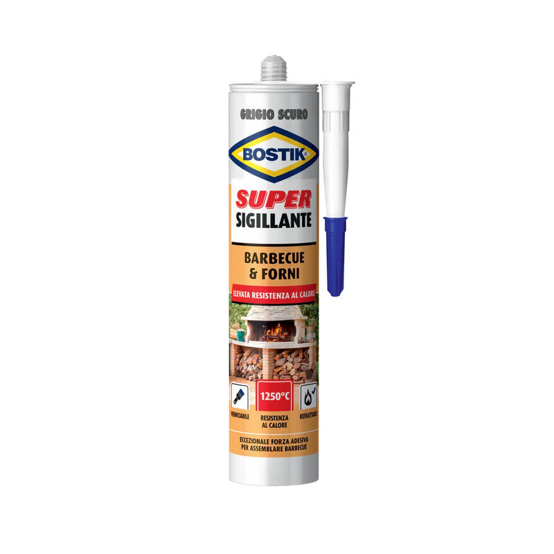 Q.TA' 12 BOSTIK SIGILLANTE BARBECUE FORNI 530 G CARTUC