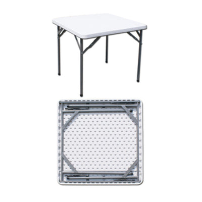 Q.TA' 1 C TAVOLO IN ACCIAIO E HDPE PIEGHEVOLE 87X87XH74CM