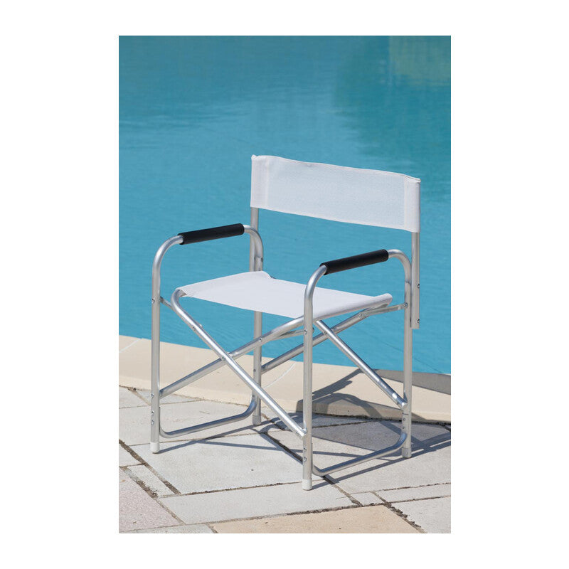 Q.TA' 2 C SEDIA REGISTA PLAYA ALLUMINIO BIANCO