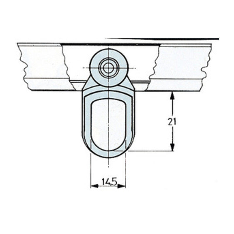 Q.TA' 50 OMGE 903 CARRELLO NYLON A 2 RUOTE D 15 NYL P 8 KG