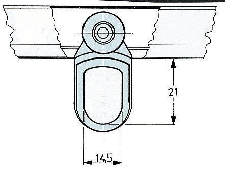 Q.TA'. 50 OMGE 903 CARRELLO NYLON A 2 RUOTE D 15 NYL P 8 KG