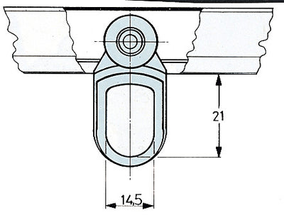 Q.TA'. 50 OMGE 903 CARRELLO NYLON A 2 RUOTE D 15 NYL P 8 KG