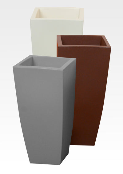 VASO HOME QUADRO 33X33XH70 CM PIETRA