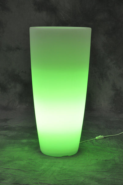 Q.TA' 1 VASO STILO ROUND BRIGHT D 33X70CM LUCE VERDE