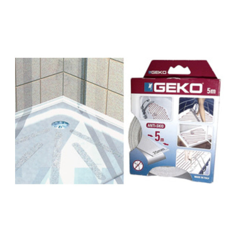 Q.TA' 1 ANTISDRUCCIOLO GEKO BAGNO/PISCINA 25MMX5M TRASP