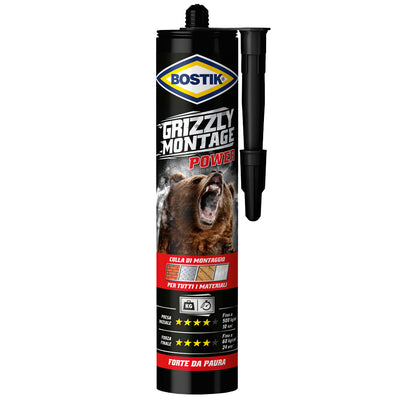Q.TA' 1 BOSTIK GRIZZLY MONTAGE POWER 370 G BIANCO CART