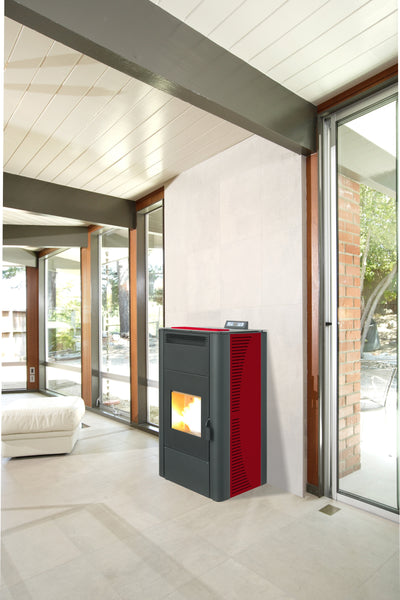 TERMOSTUFA PELLET VENT 22KW KING 24 BORDEAUX