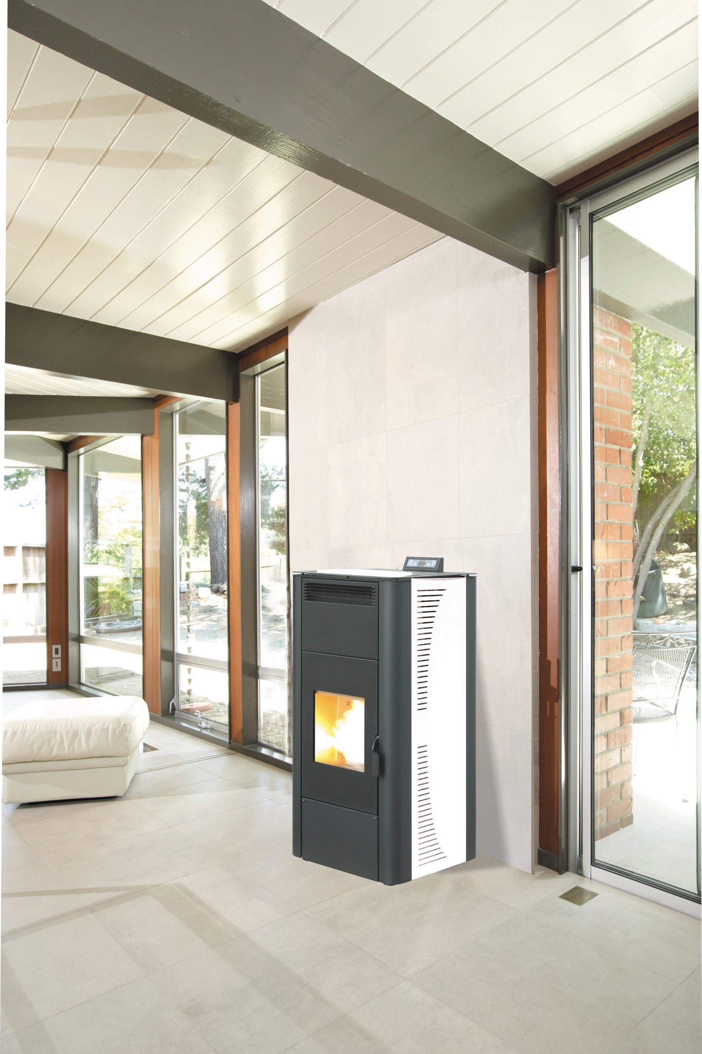 TERMOSTUFA PELLET VENT 22KW KING 24 BIANCO