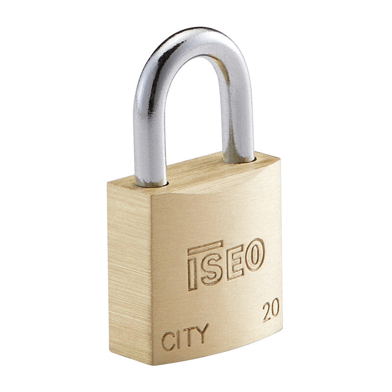 Q.TA' 10 ISEO P700 LUCCHETTO CITY ARCO 20MM OTTONE