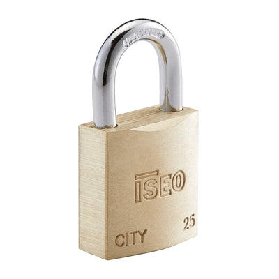 Q.TA' 10 ISEO P700 LUCCHETTO CITY ARCO 25MM OTTONE