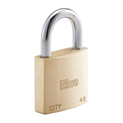 Q.TA' 10 ISEO P700 LUCCHETTO CITY ARCO 40MM OTTONE