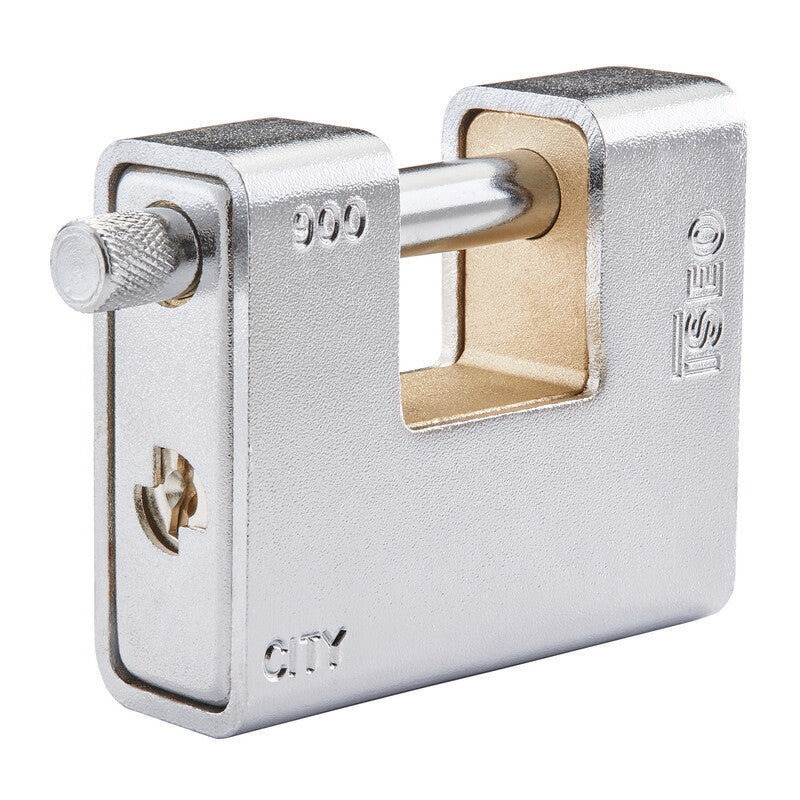 Q.TA' 1 ISEO P749 LUCCHETTO CITY P/SERRANDA CORAZ 90MM OTTONE