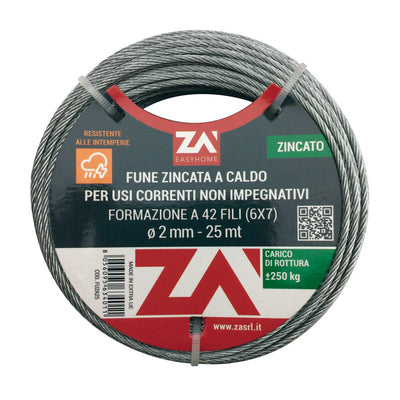 Q.TA' 1 CAVETTO ARGANELLO 49F C/ANIMA ACC D 2,4 MM 9 M