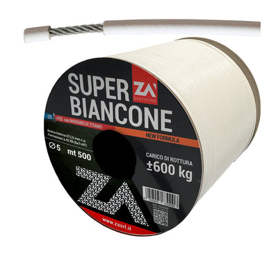 Q.TA' 500 FILO STENDIBIANCHERIA SUPERBIANCONE ACC ZIN 5 MM