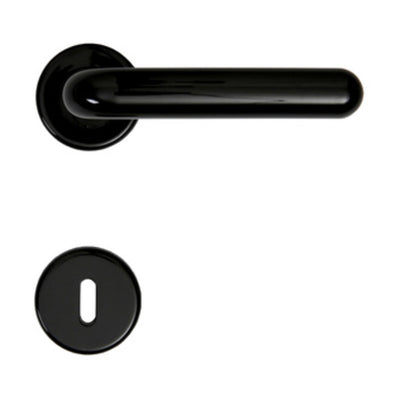 Q.TA' 10 MANIGLIA RESINA MARGHERITA C/BOCCHETTA NERO*