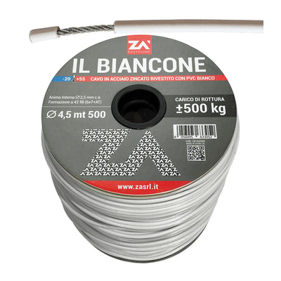 Q.TA' 500 FILO STENDIBIANCHERIA BIANCONE ACC ZIN D 4,5 MM