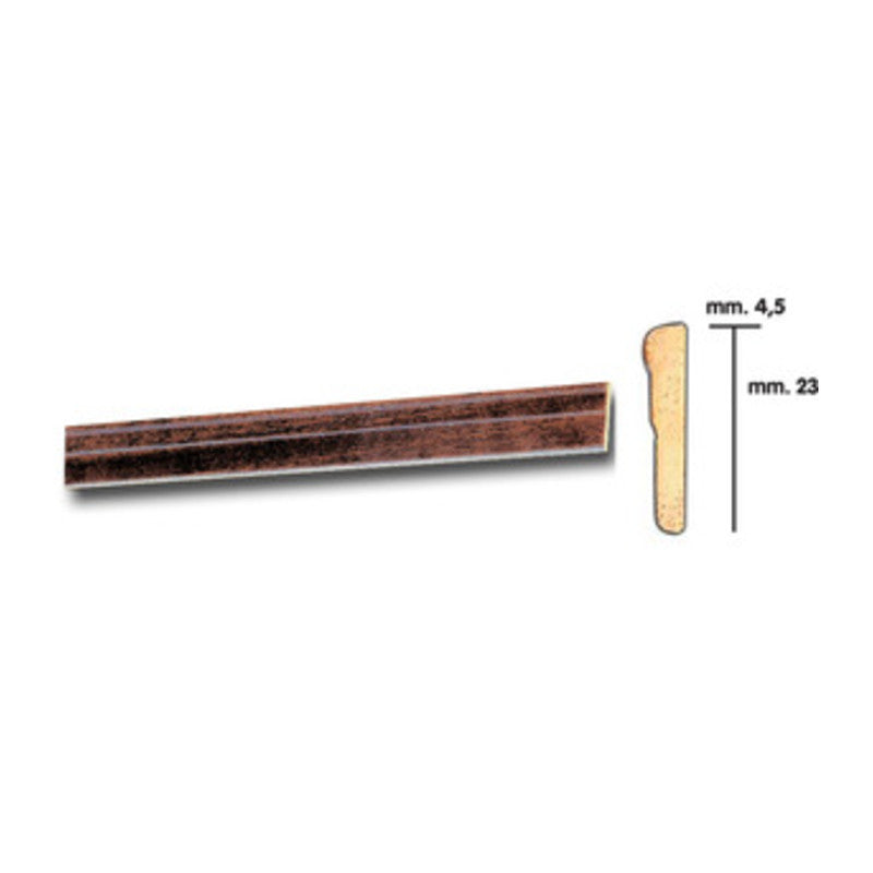 Q.TA' 25 CORNICE P/PARATI 4,5X23 BAROCCO 200 CM NOCE MANSONIA