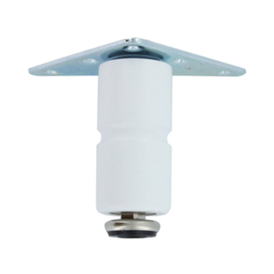 Q.TA' 8 PIEDINO LEGNO PIASTRA MOBILE 100 MM BIANCO*
