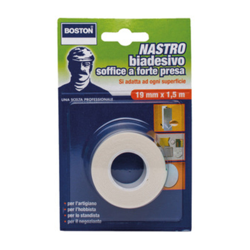 Q.TA' 12 BOSTON NASTRO BIADESIVO FORTE 19MMX1,5M