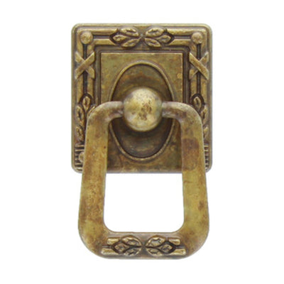 Q.TA' 25 MANIGLIA ZAMA 12060 33X55 MM OTTONE ANTICATO*
