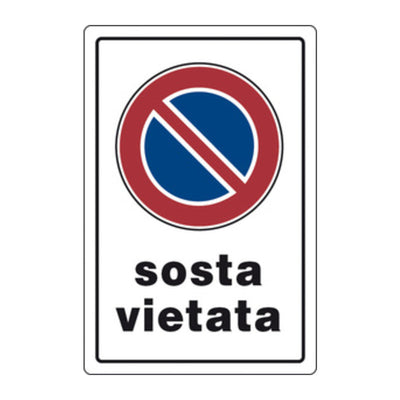 Q.TA' 10 TARGA SEGNALETICA SOSTA VIETATA