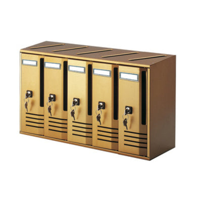 Q.TA' 1 CASSETTA POSTALE ALUBOX CUBO C5 52X17,5X30 BRONZO