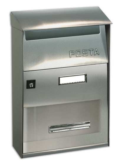 CASSETTA POSTALE ALUBOX FT INOX LISCIO 22X11X32,5 CM