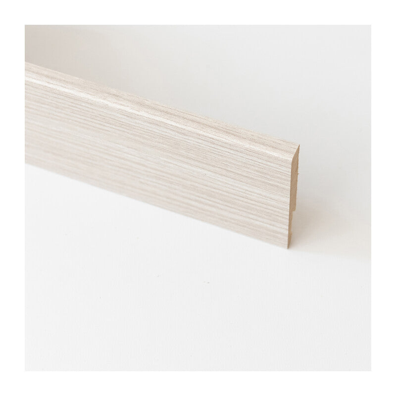 Q.TA' 5 BATTISCOPA 80X14 MM MDF 240 CM ROVERE SBIANCATO