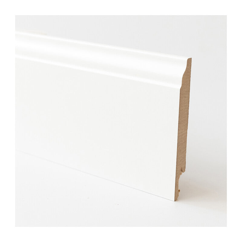 Q.TA' 5 BATTISCOPA 120X14 MM MDF 240 CM BIANCO BAROCCO