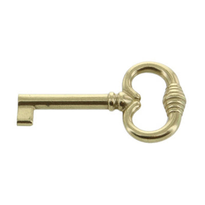 Q.TA' 25 CHIAVE P/MOBILI 33708 35X62 MM OTTONE LUCIDO**