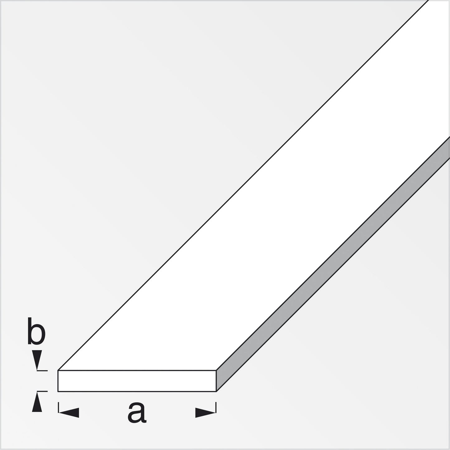 Q.TA'. 5 PROFILO BIANCO H.200 CM PIATTO 15X2 MM