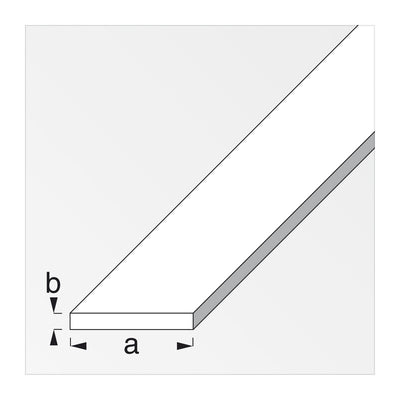 Q.TA' 5 PROFILO BIANCO H.200 CM PIATTO 20X2 MM