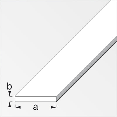 Q.TA'. 5 PROFILO BIANCO H.200 CM PIATTO 30X2 MM