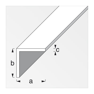 Q.TA' 5 PROFILO BIANCO H.200 CM ANGOLARE 10X10X1 MM