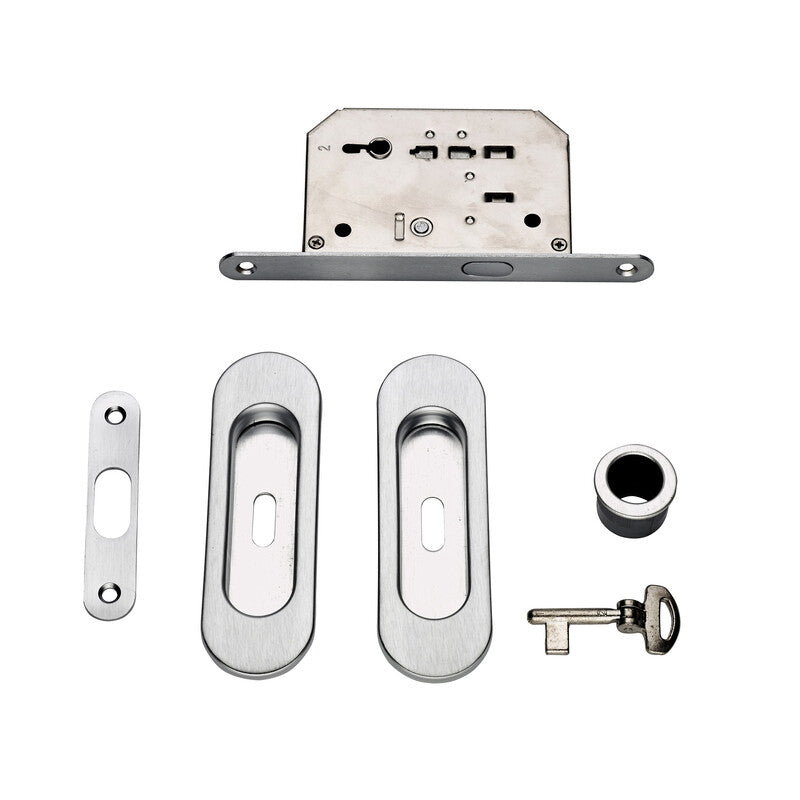 Q.TA' 1 KIT MANIGLIE OVALE C/CHIAVE ORO