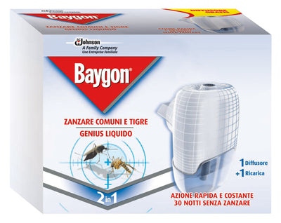 Q.TA'. 12 ANTIZANZARE BAYGON GENIUS VAPORIZZATORE E RICAR