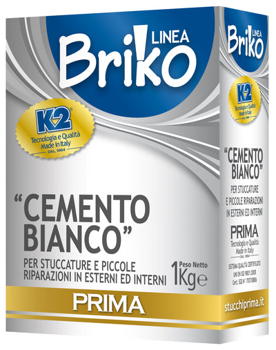 Q.TA'. 12 LINEA BRIKO CEMENTO BIANCO DA 1 KG