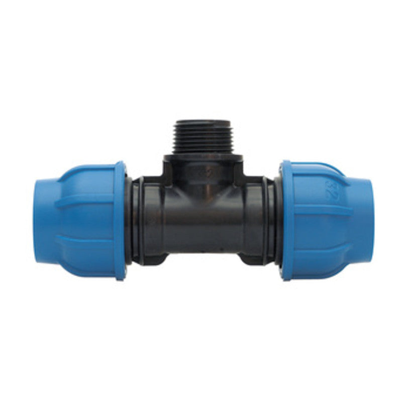 Q.TA' 10 RACCORDO POLIPROP TEE MAS D 25X 1/2X25MM*