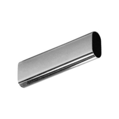 Q.TA' 10 TUBO P/ARMADIO OVALE CROMATO 30X15 MM DA 3 M