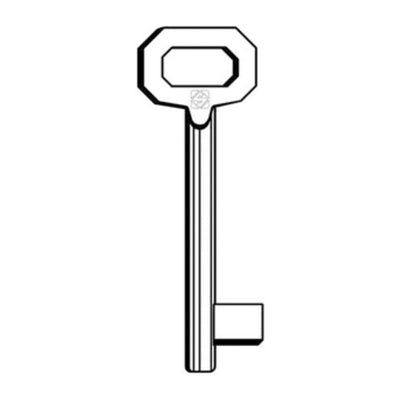 Q.TA' 5 SILCA 5011 CHIAVE PATENT PASSEPARTOUT MEDIA OTTONATA