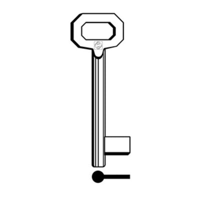 Q.TA' 5 SILCA 5012 CHIAVE PATENT PASSEPARTOUT LUNGA OTTONATA