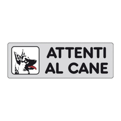 Q.TA' 10 ETICHETTA ADESIVA 150X50 ATTENTI AL CANE