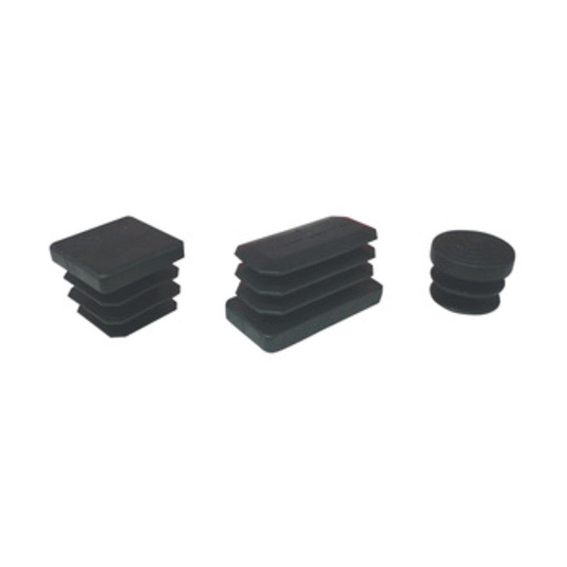 Q.TA' 200 PUNTALE ALETTATO QUADRATO 25X25 MM PLAST NERO*
